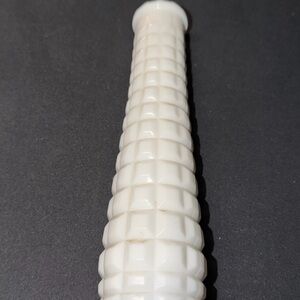 Eo Brody White Flower Vase 9” Vintage Glassware Collectible Clean 1960’s Used PO